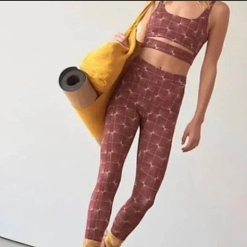 Free People Movement High-rise Cut Out Sneak Peak Printed Leggings
